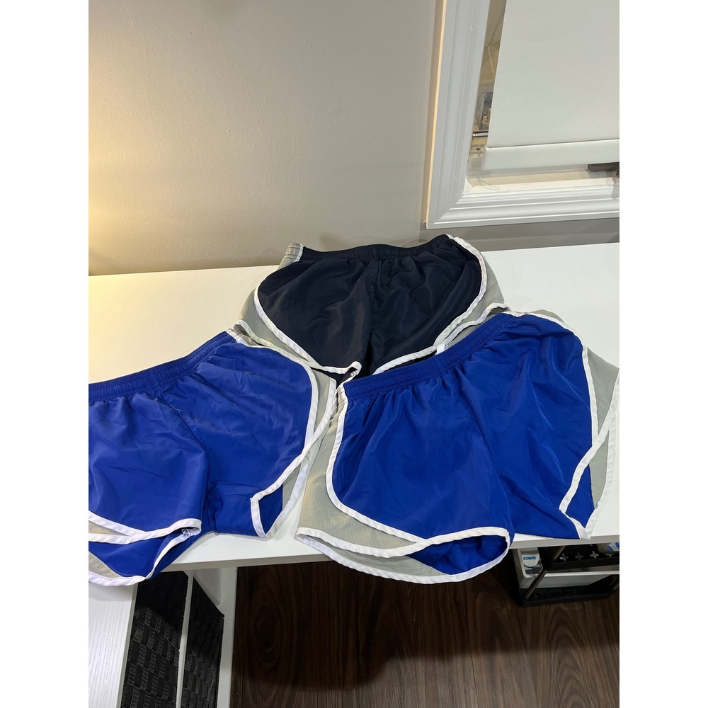 Soffe‎ Low Rise Athletic Shorts 3 Pairs Blue Navy Junior XS S Running Cheer